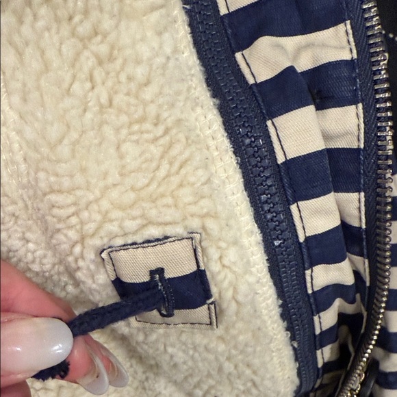 GAP Navy and Cream Striped Jacket size small women’s - Picture 10 of 11
